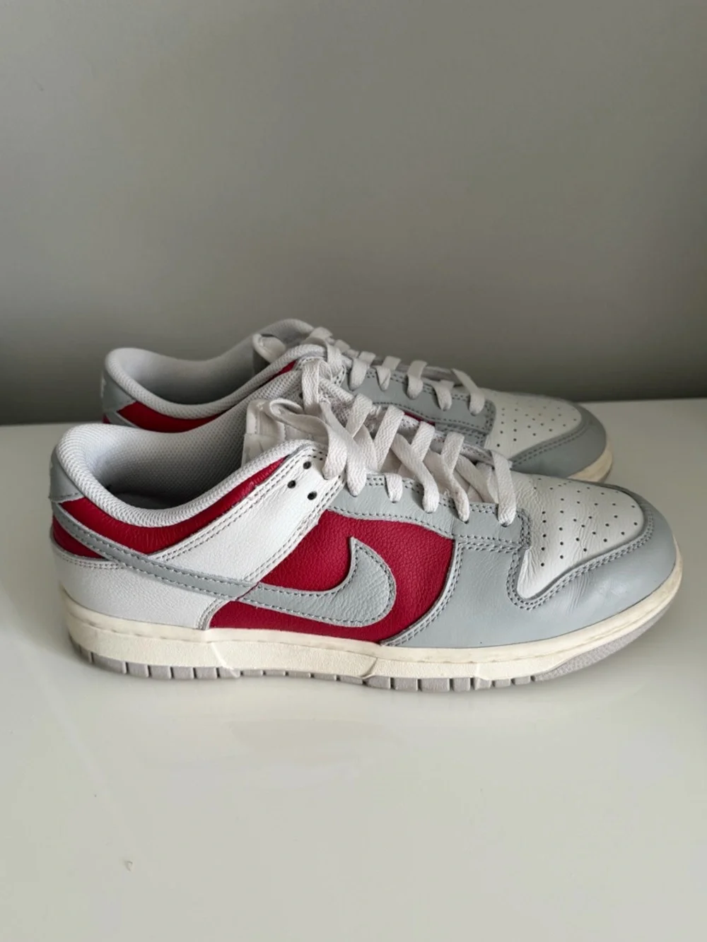 Nike Dunk LowHJ9093-030 Ivory Ultraman Phantom GymRed Leather Men Sneaker Sz9.30